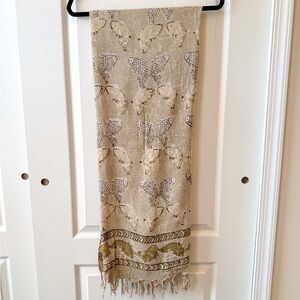 Peppermint Bay Beige and Brown Batik Fish Print Sarong